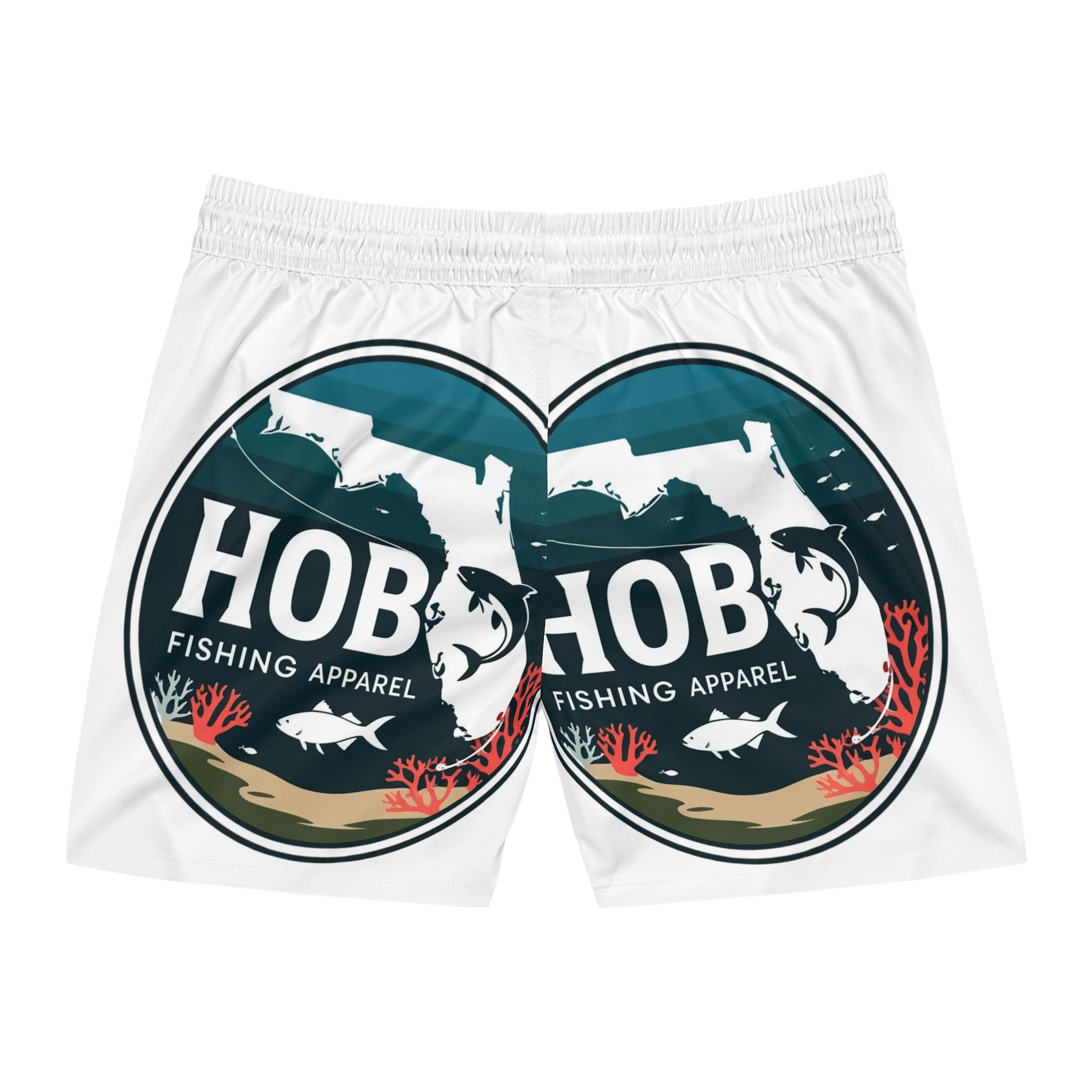 Men's Fishing Swim Shorts, Ocean Vibes Swim Trunks, Beachwear for Anglers, Summer Swim Shorts, Outdoor Activity Shorts