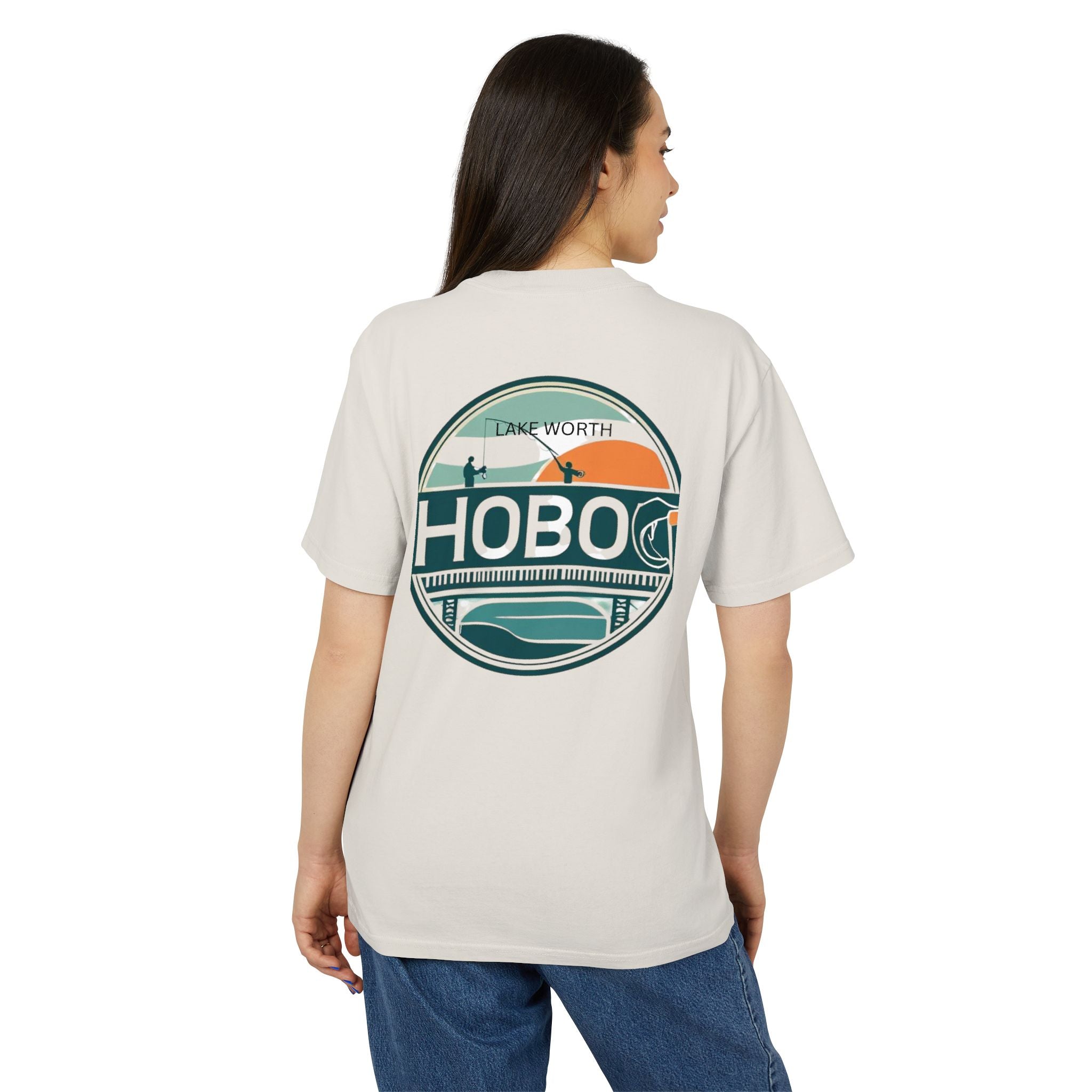 Lake Worth Hobo Tee, Vintage Vibe Unisex Heavy Faded Tee, Casual T-Shirt for Travelers, Gift for Adventurers, Summer Attire