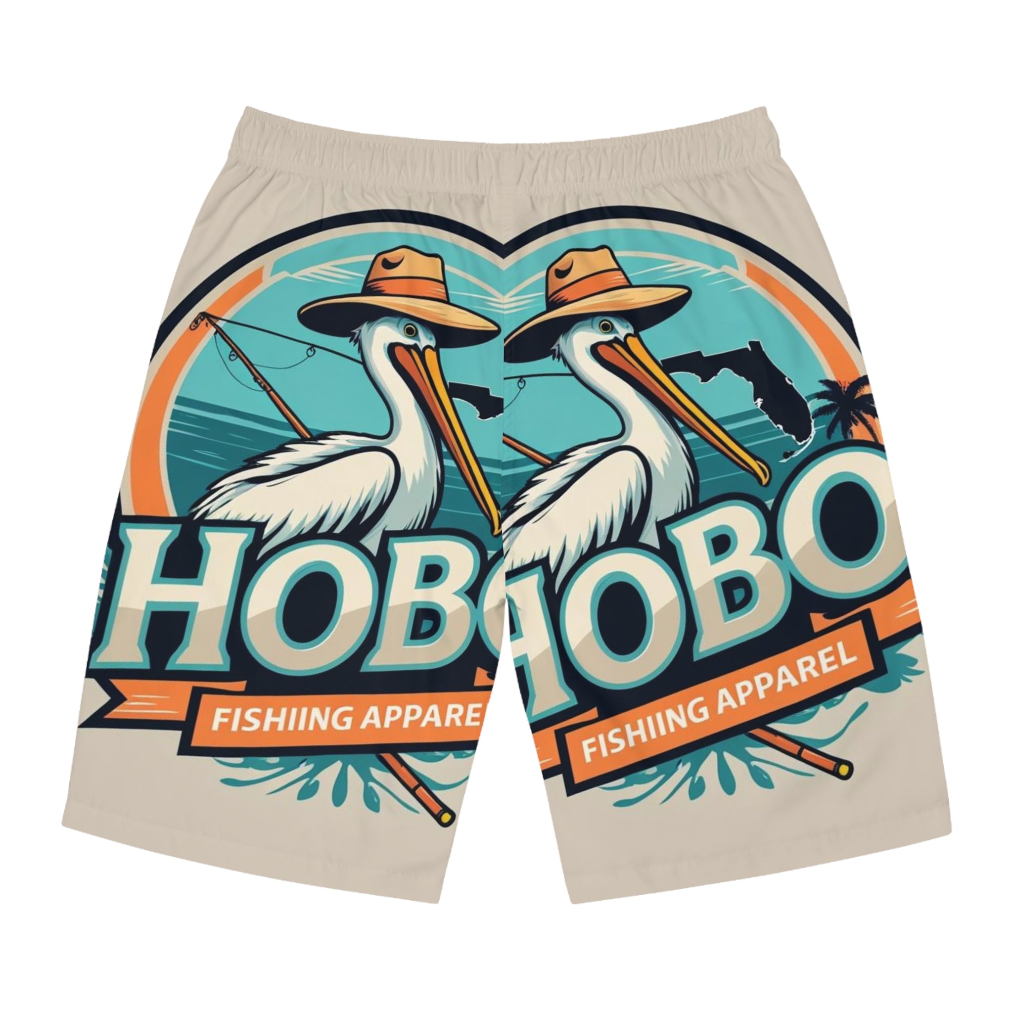 Men's Fishing Board Shorts - Hobo Style, Beachwear, Outdoor Apparel, Summer Swimwear, Fishing Gifts, Vacation Gear