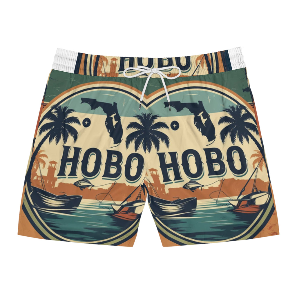 Men's Tropical Swim Shorts, Fun Beach Wear, Relaxing Summer Vibes, Perfect for Vacation, Stylish Swim Trunks