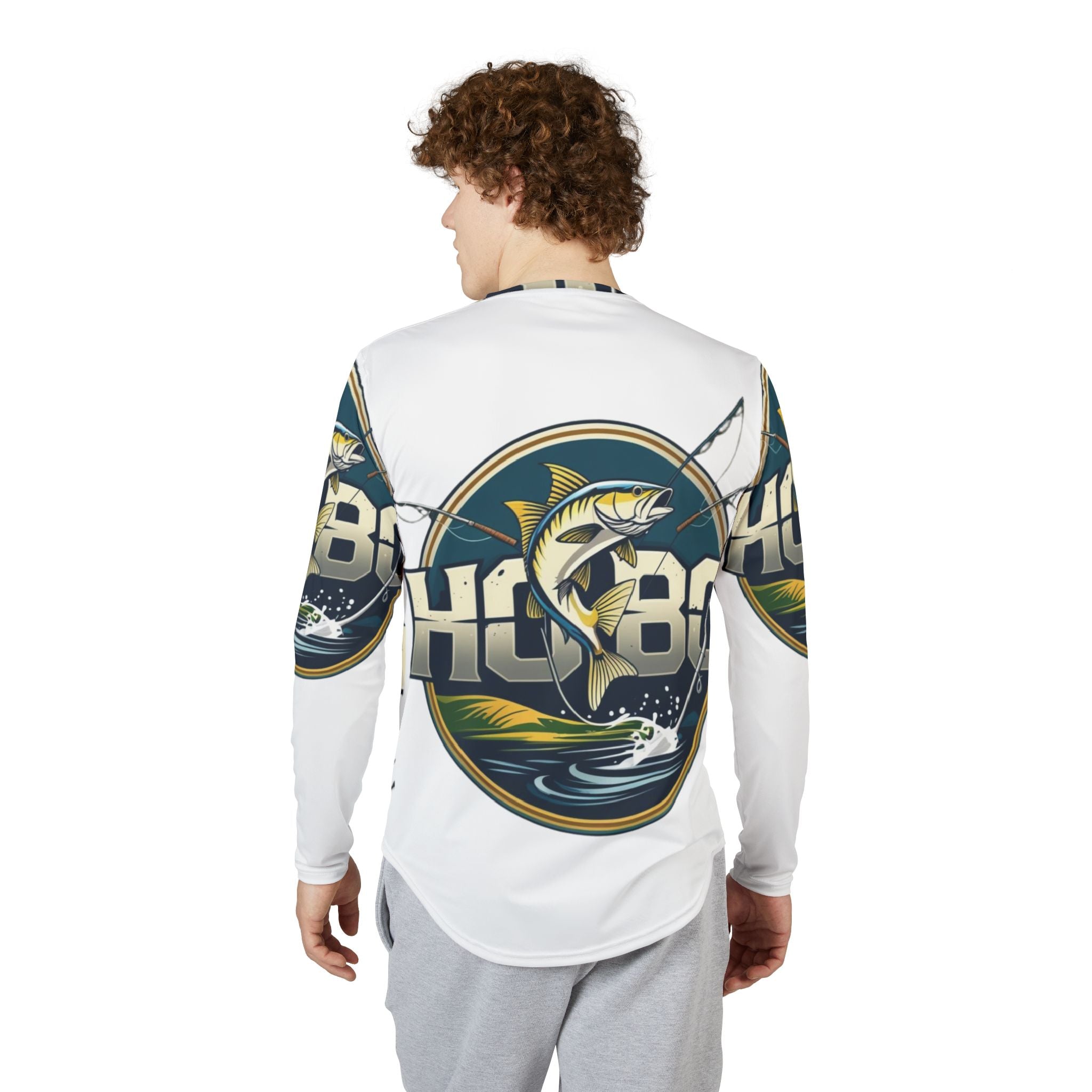 Men's UV Protection Fishing Shirt, Long Sleeve Tee for Outdoor Adventures, Summer Fishing Apparel, Active Lifestyle Top, Gift for Fisherman