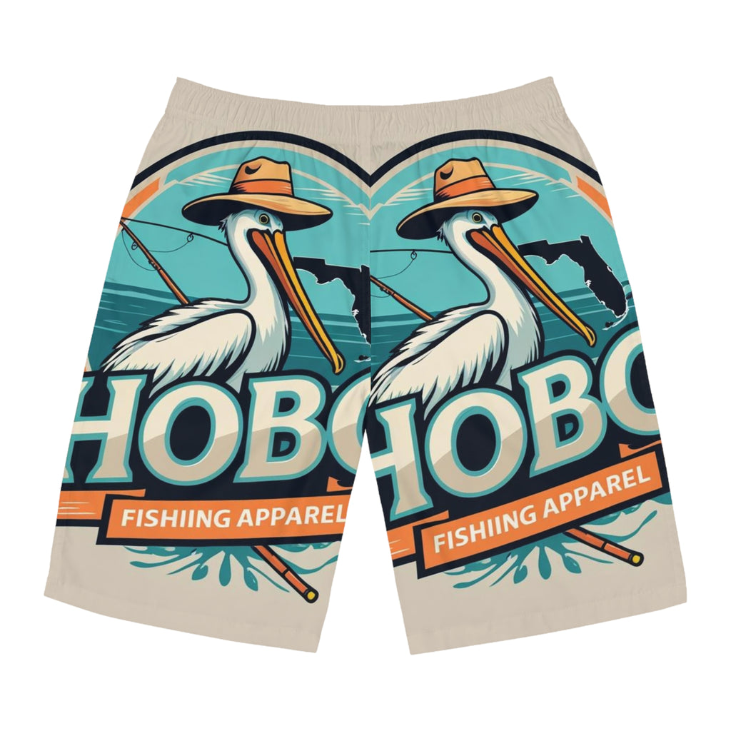 Men's Fishing Board Shorts - Hobo Style, Beachwear, Outdoor Apparel, Summer Swimwear, Fishing Gifts, Vacation Gear