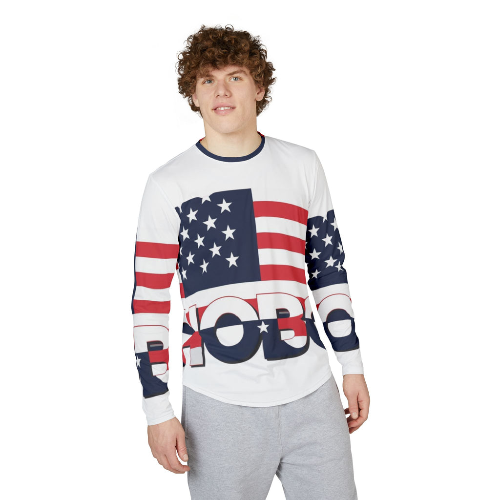 Patriotic UV Protection Long Sleeve Shirt, Summer Shirt, Independence Day Apparel, Outdoor Shirt, Men's Sun Protection Top