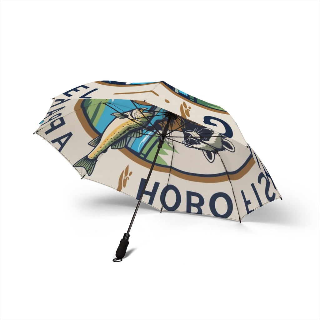 Fishing-Themed Semi-Automatic Foldable Umbrella - Perfect for Outdoors, Gifts for Fishermen, Rainy Days, Beach Days, Summer Adventures