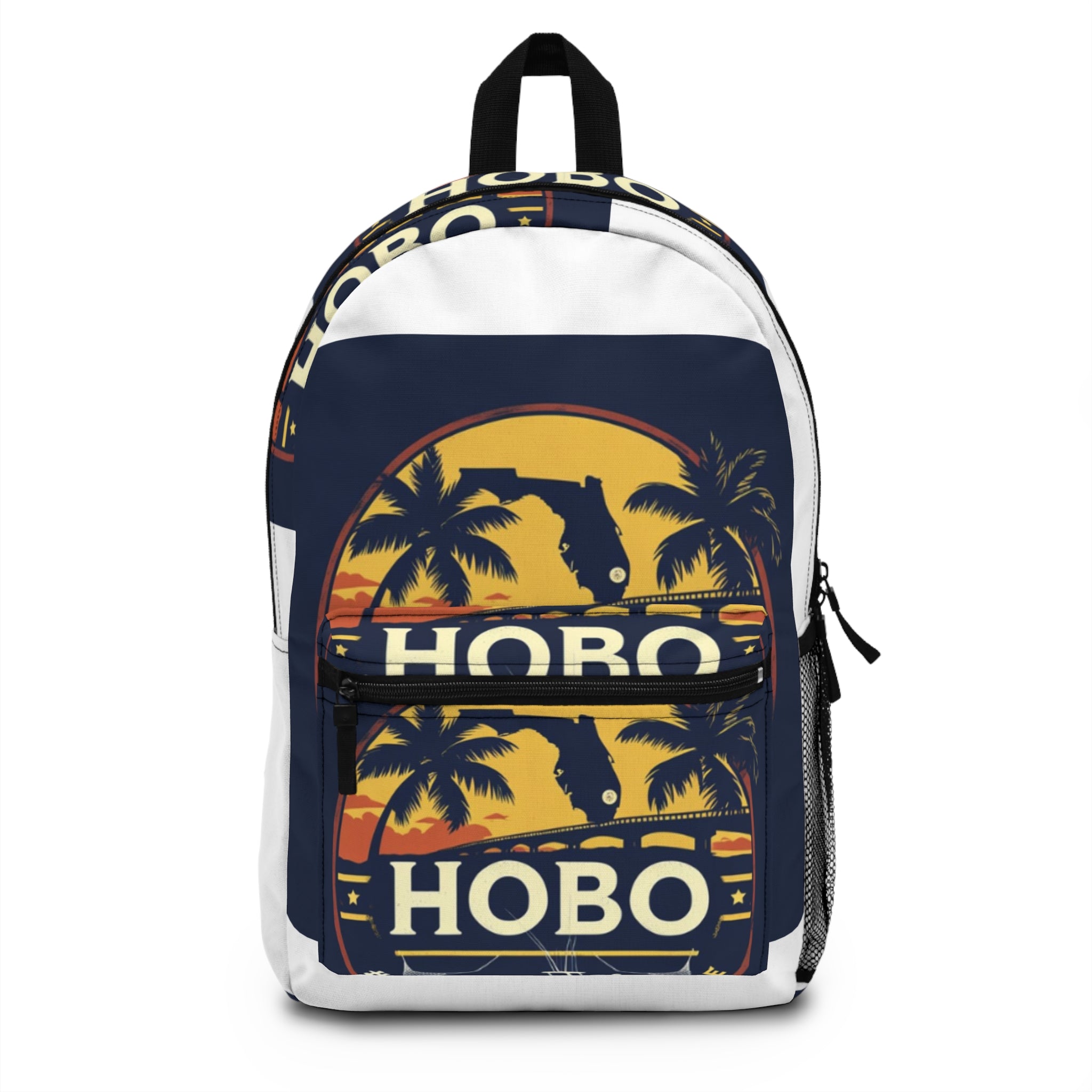 Hobo Florida Backpack, Palm Tree Print Daypack, Casual Travel Bag, Gift for Travelers, School Essentials