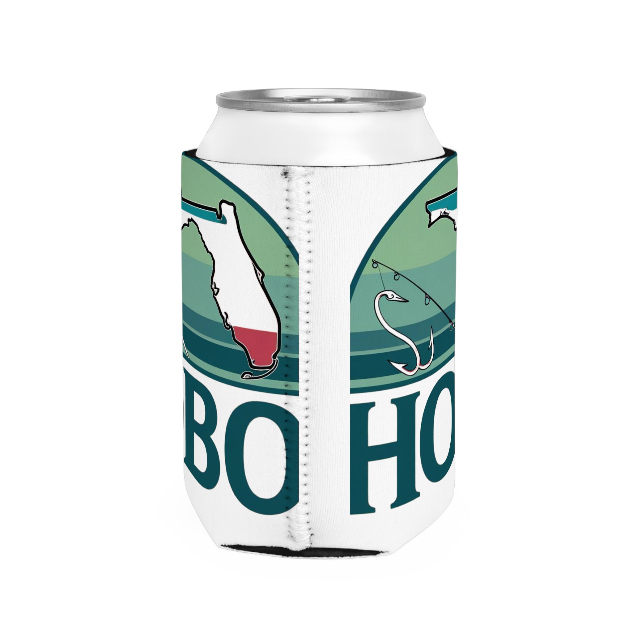 Florida Hobo Can Cooler Sleeve, Beach Day Accessories, Summer Party Favor, Fishing Enthusiast Gift, Personalized Drink Holder