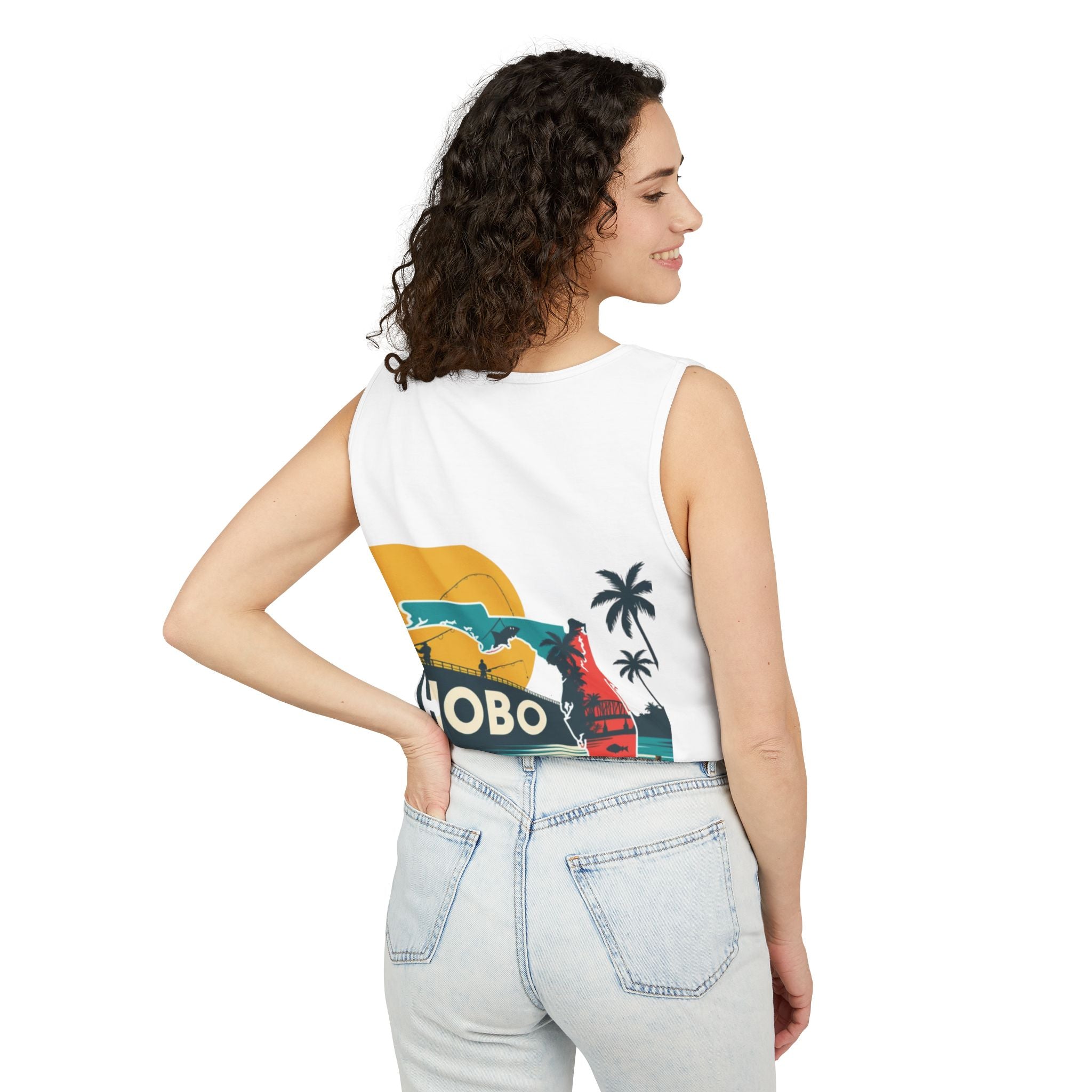 Hobo Florida Tank Top, Casual Summer Wear, Beach Vacation Style, Unisex Graphic Tee, Retro Florida Gift