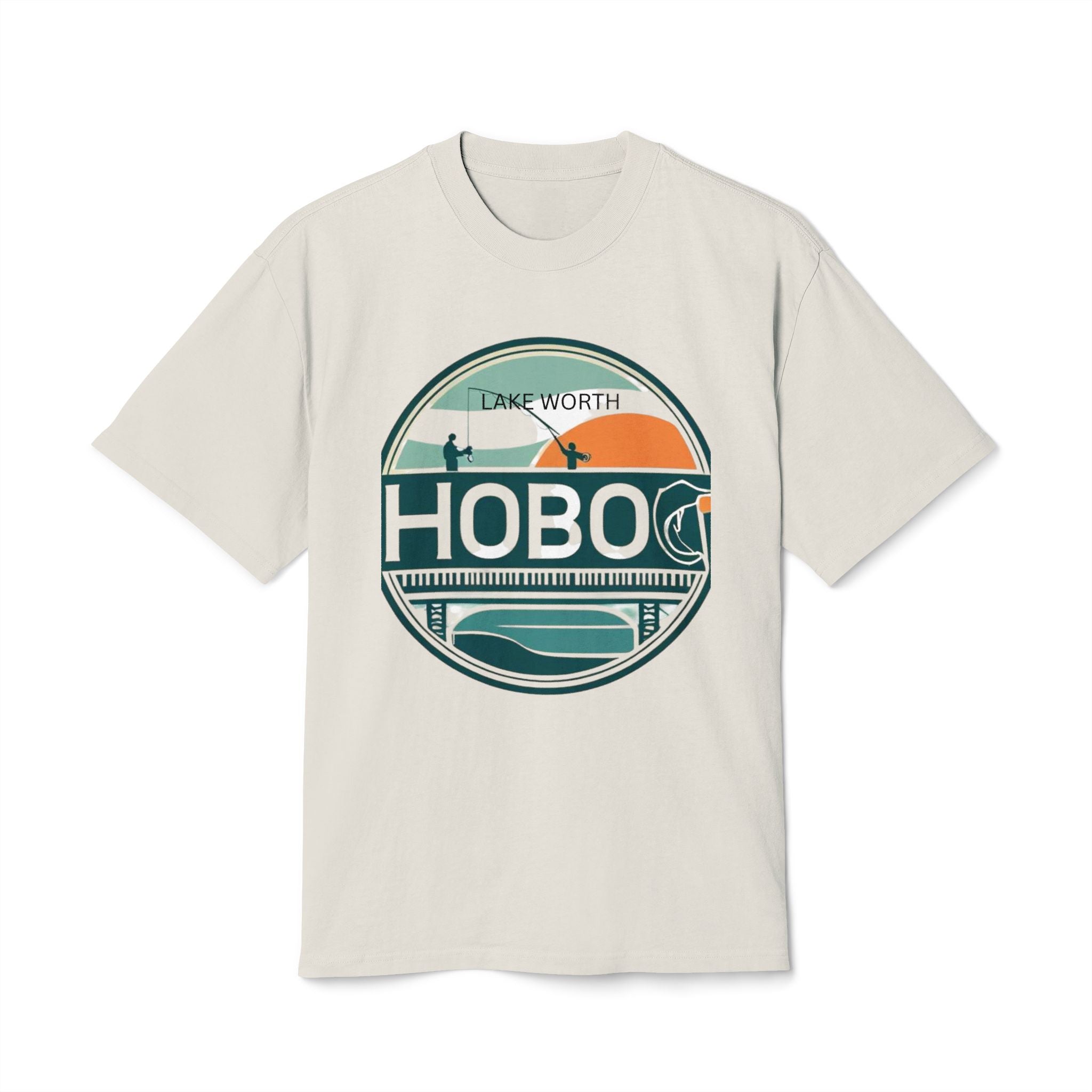 Lake Worth Hobo Tee, Vintage Vibe Unisex Heavy Faded Tee, Casual T-Shirt for Travelers, Gift for Adventurers, Summer Attire
