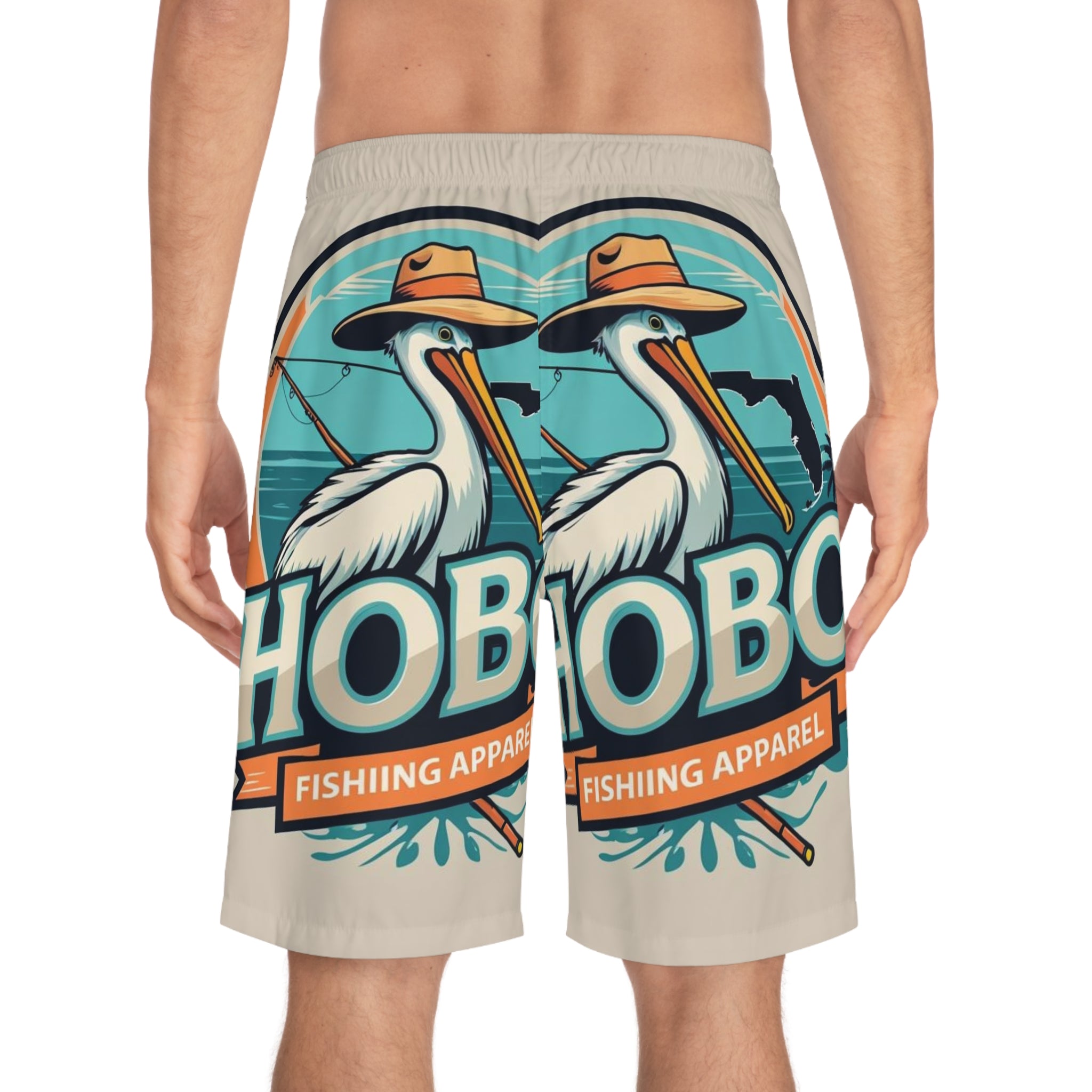 Men's Fishing Board Shorts - Hobo Style, Beachwear, Outdoor Apparel, Summer Swimwear, Fishing Gifts, Vacation Gear