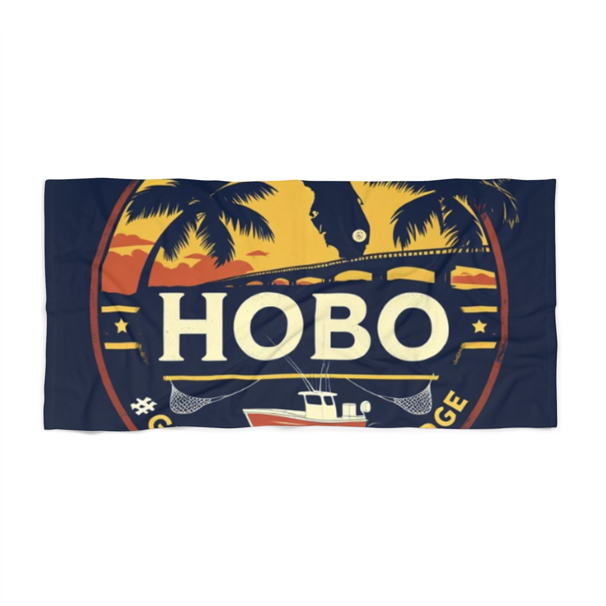 Hobo Beach Towel, Fun Summer Accessory, Tropical Vibe for Beach Lovers, Travel Essential, Perfect for Pool Parties
