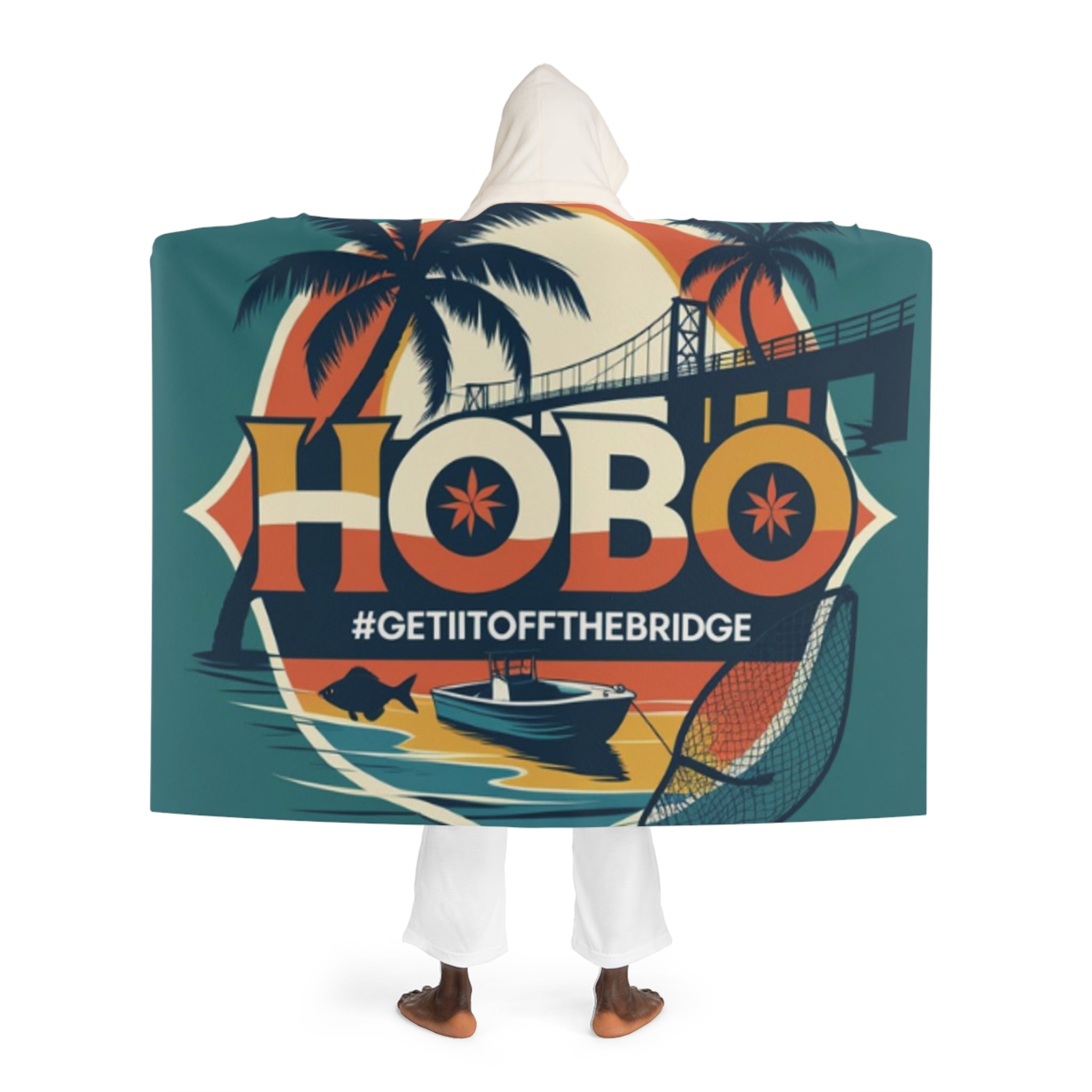 Hooded Sherpa Fleece Blanket