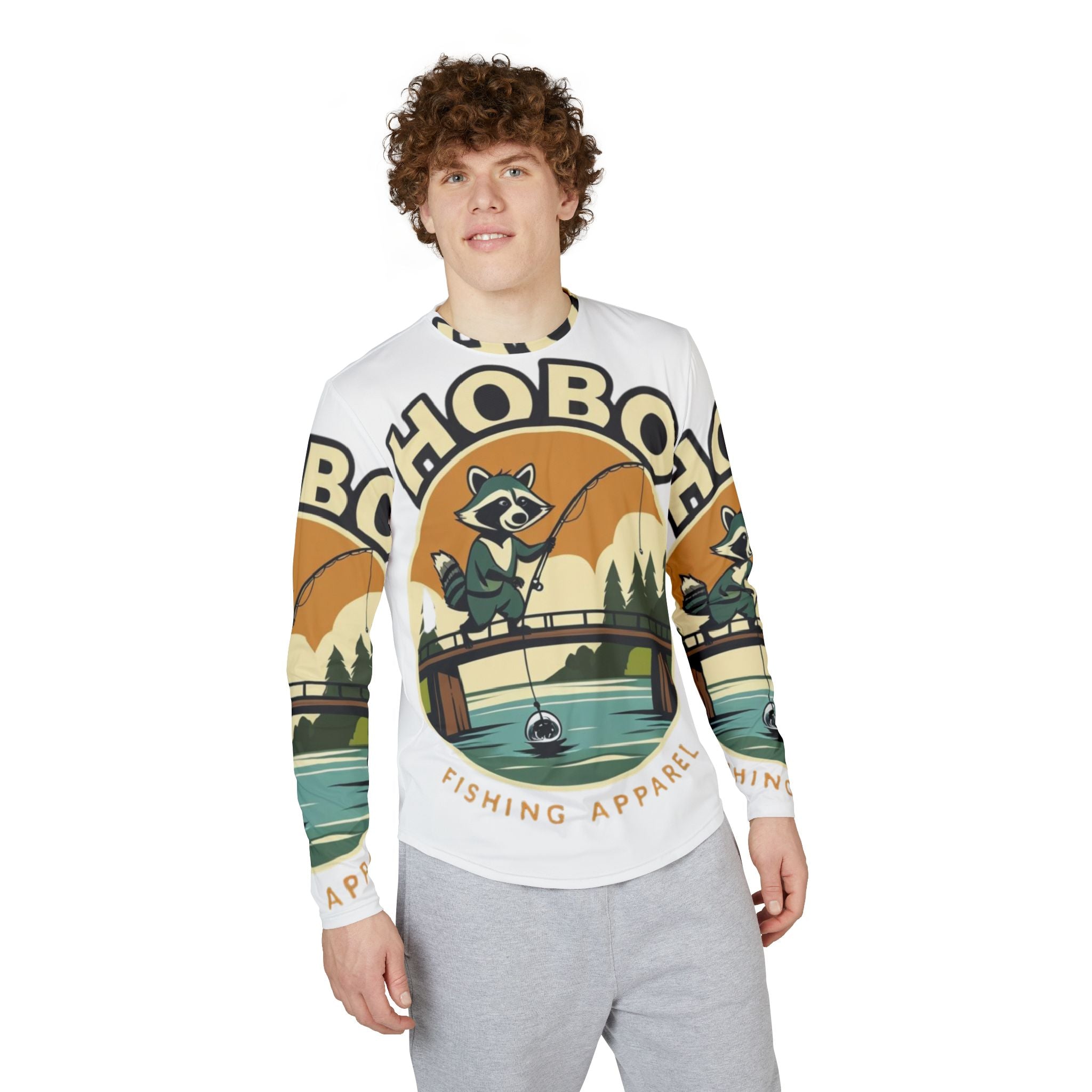 Hobo Fishing UV Protection Long Sleeve Shirt, Outdoor Apparel, Fishing Shirt, Summer Wear, Gift for Anglers, UV Safe Clothing