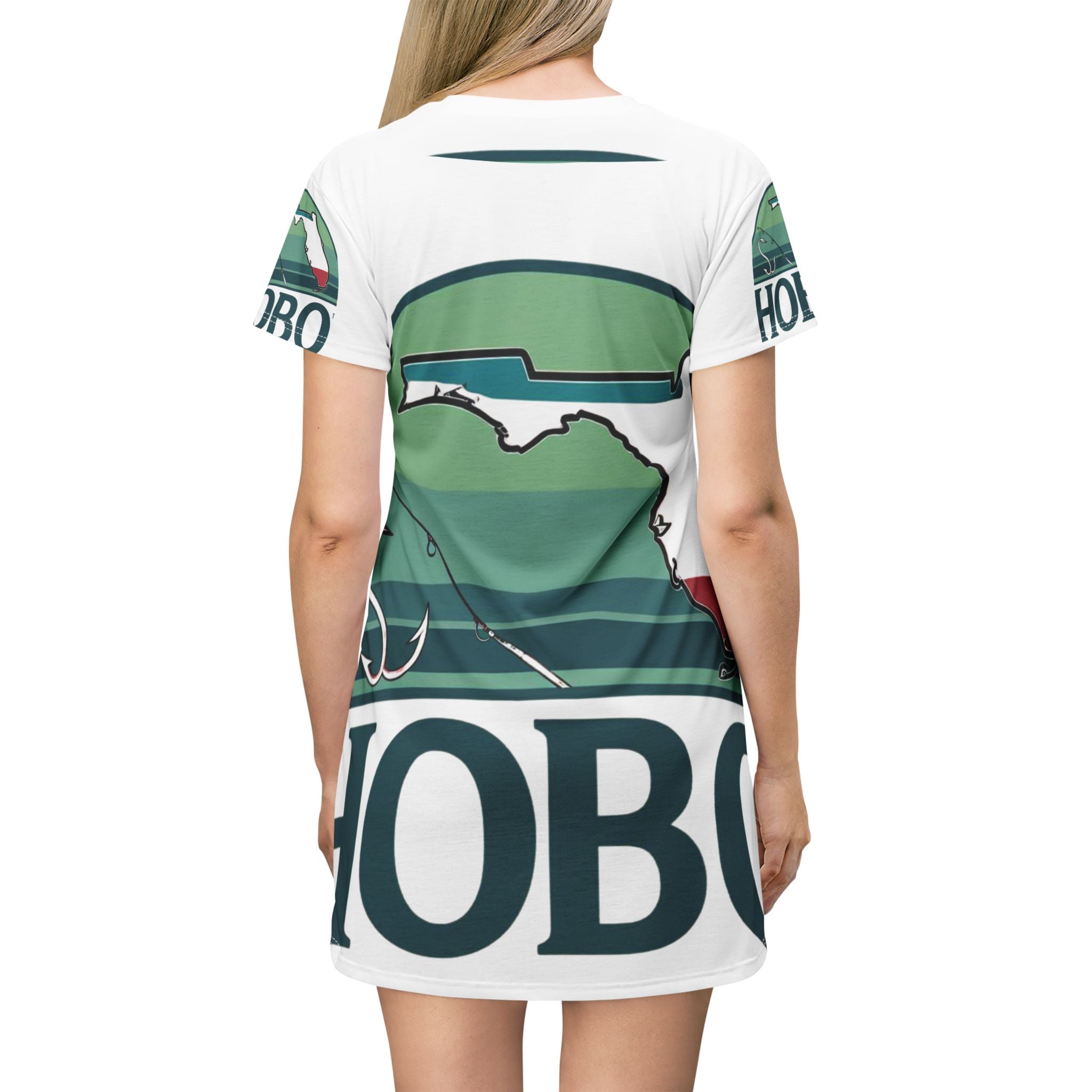 Florida Hobo T-Shirt Dress - Casual Summer Outfit, Bohemian Style Dress, Beach Wear, Vacation Dress, Unique Gift Idea