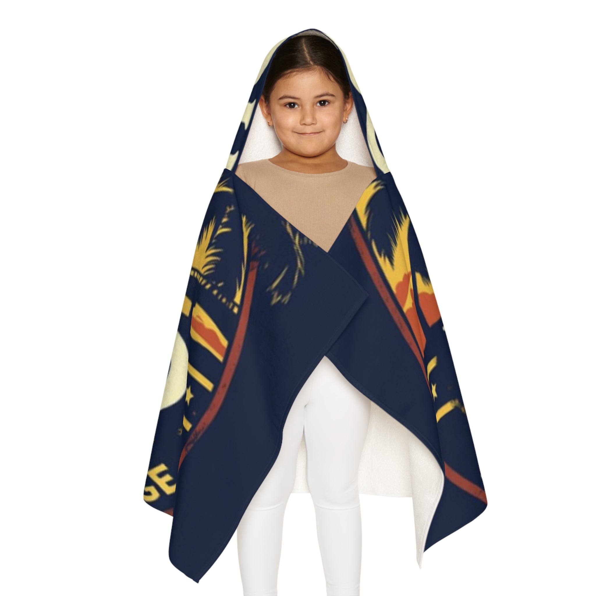 Youth Hooded Towel with Fun Vintage Design, Perfect for Beach Days, Gifts for Kids, Pool Parties, Summer Vacations, Personalized Bath Time