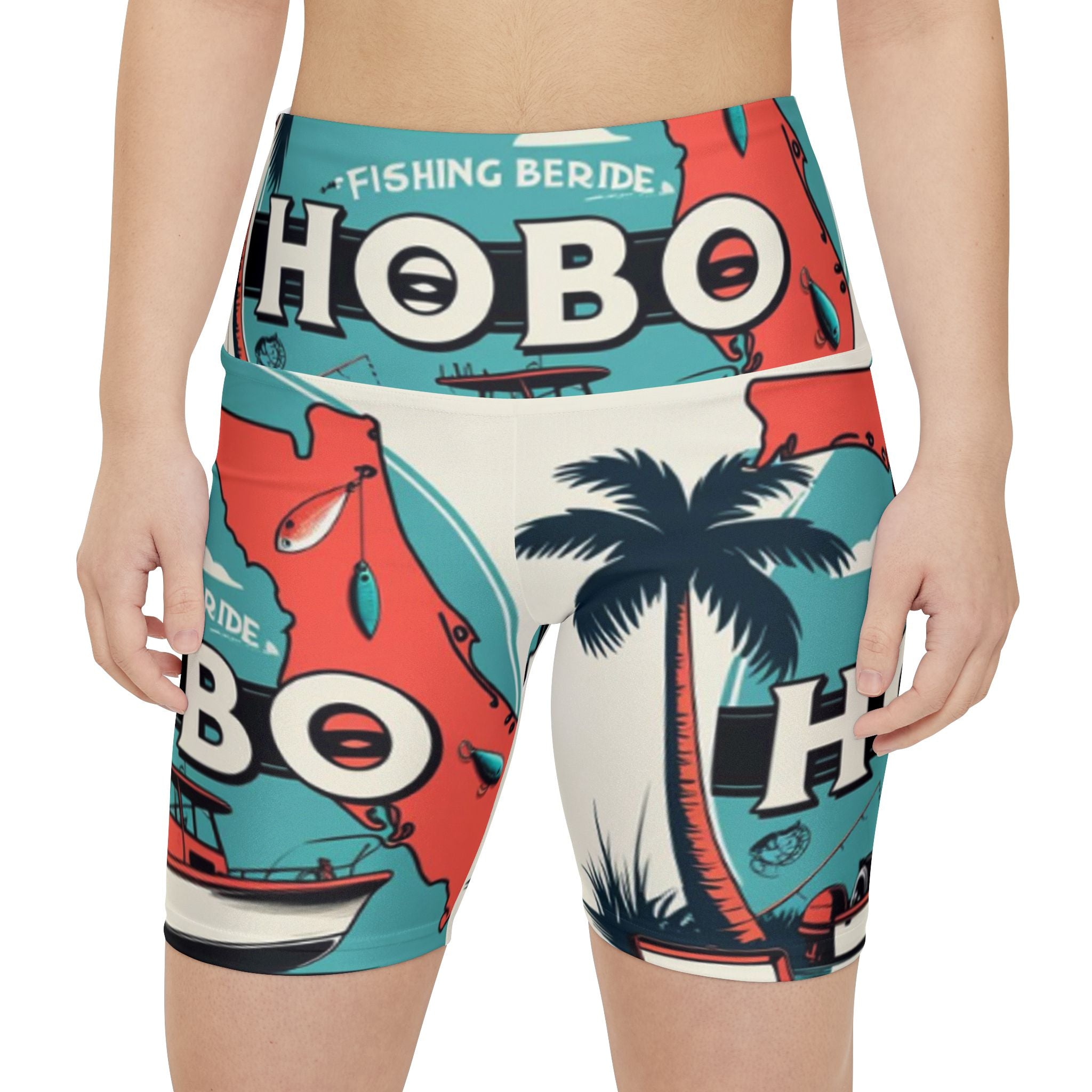 Colorful Women's Workout Shorts, Fishing Shorts, Activewear, Summer Gym Shorts, Beach Cycling Shorts, Travel Fitness Shorts