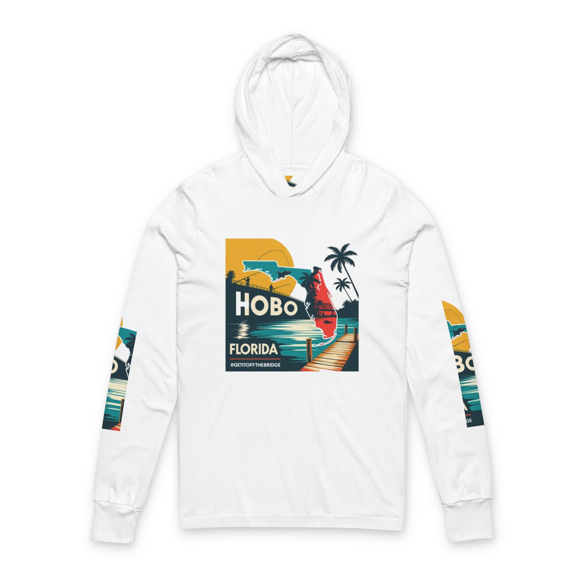 Florida Hobo Unisex Hoodie Tee, Vintage Travel Shirt, Beach Vacation Apparel, Summer Outfit, Casual Layering Wear