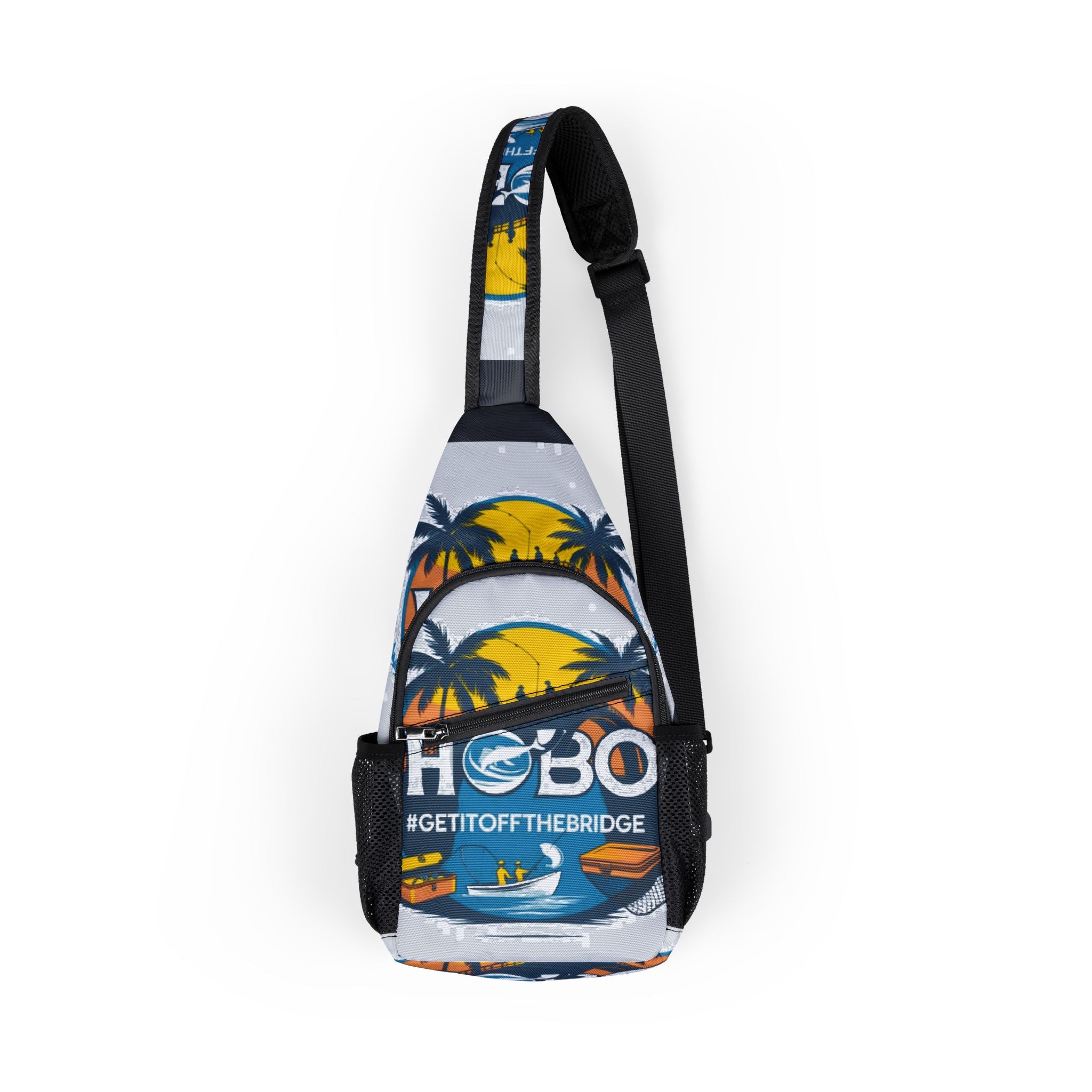 Colorful Chest Bag for Adventurers, Tropical Sling Bag, Travel Crossbody Bag, Summer Festival Accessory, Perfect for Beach Lovers