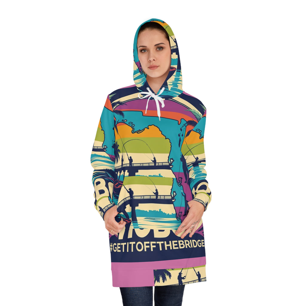Vibrant Women's Hoodie Dress, Stylish Casual Wear, Beach Outfits, Unique Gift for Her, Summer Apparel