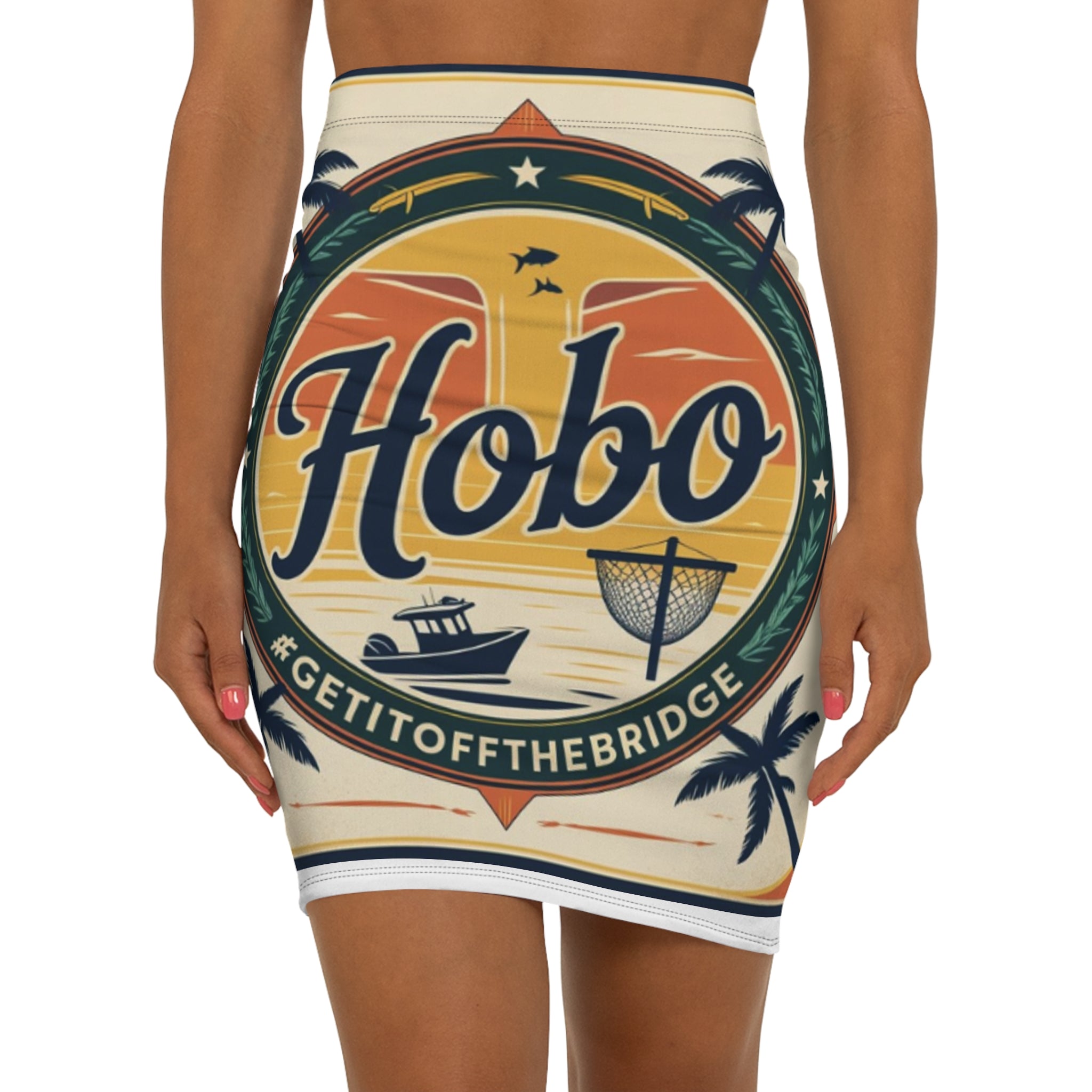 Women's Mid-Waist Pencil Skirt (AOP)