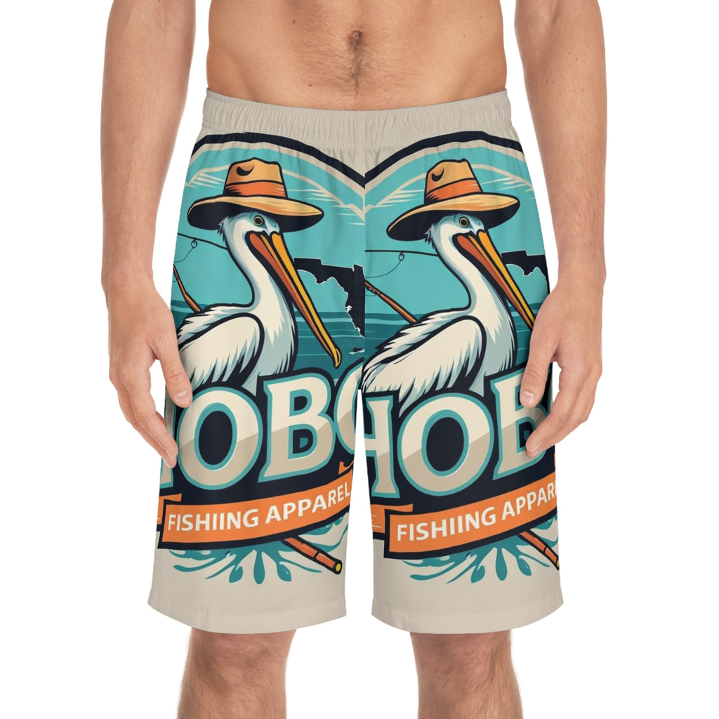 Men's Fishing Board Shorts - Hobo Style, Beachwear, Outdoor Apparel, Summer Swimwear, Fishing Gifts, Vacation Gear