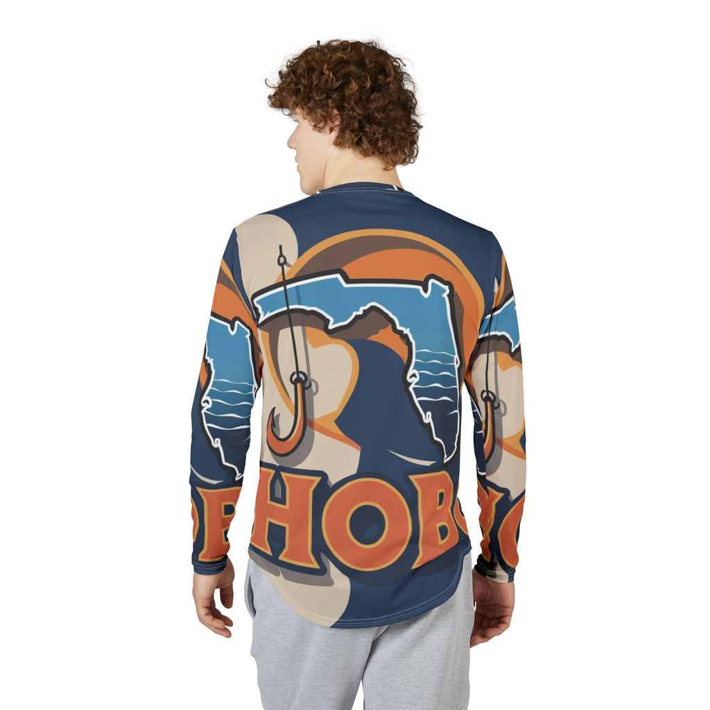 Men's UV Protection Fishing Shirt with Florida Design, Outdoor Apparel, Sun Protection, Summer Style, Great for Fishing Trips, Beach Days