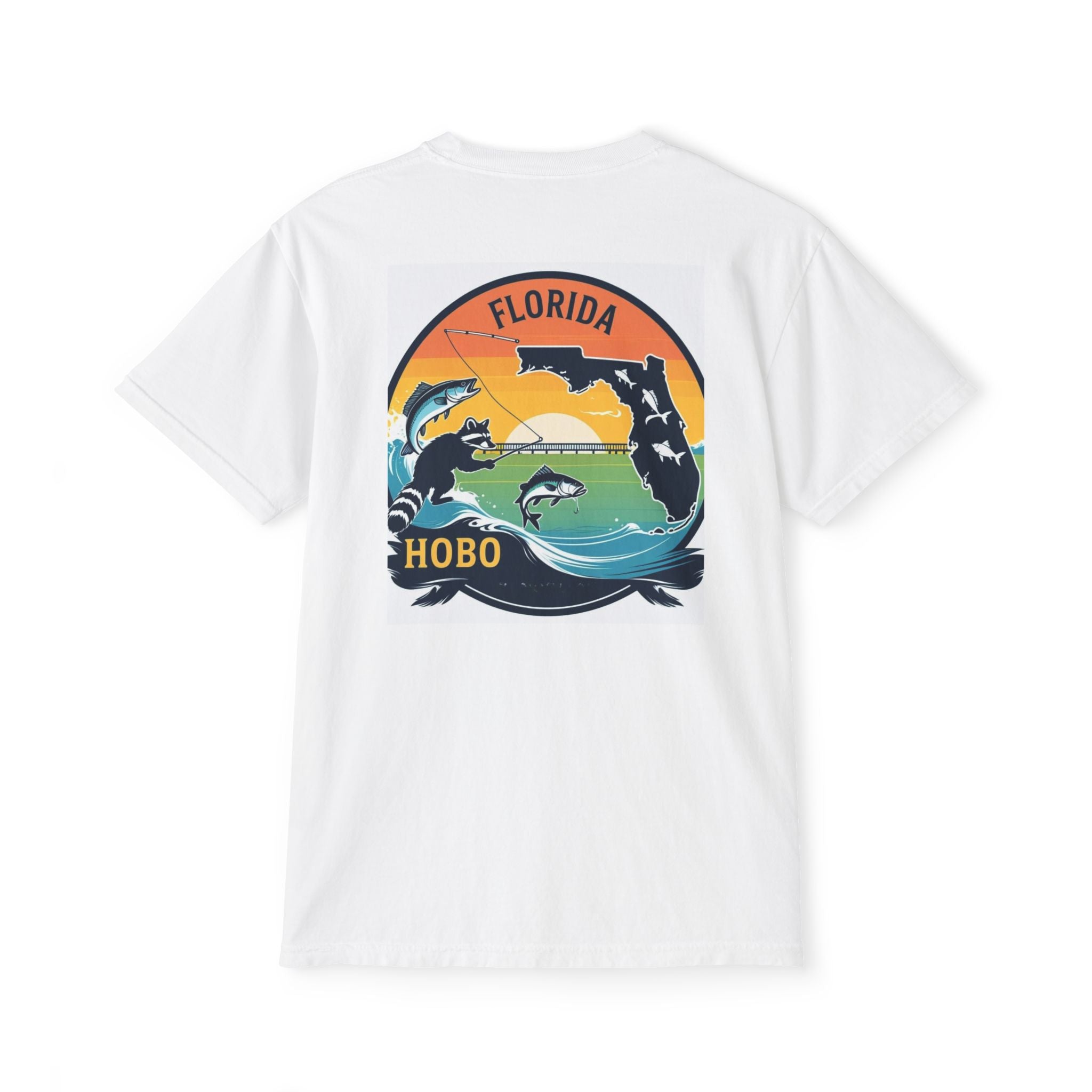 Florida Hobo Pocket T-Shirt, Vintage Style Tee, Summer Wear, Beach Clothing, Gift for Travelers, Casual Everyday Shirt