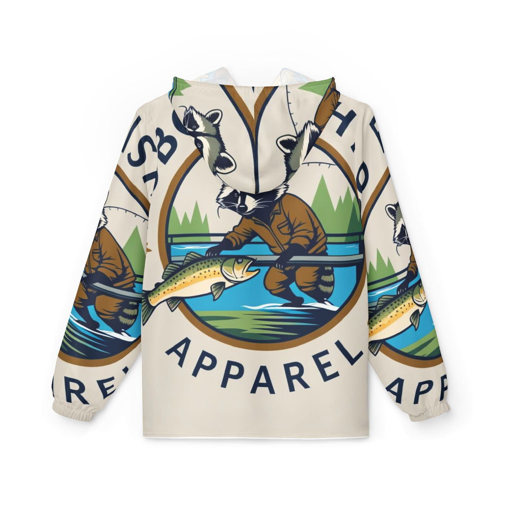 Tropical Windbreaker Jacket, Retro Beach Design, Unisex Raincoat, Summer Travel Gear, Surfing Gift, Festival Outerwear