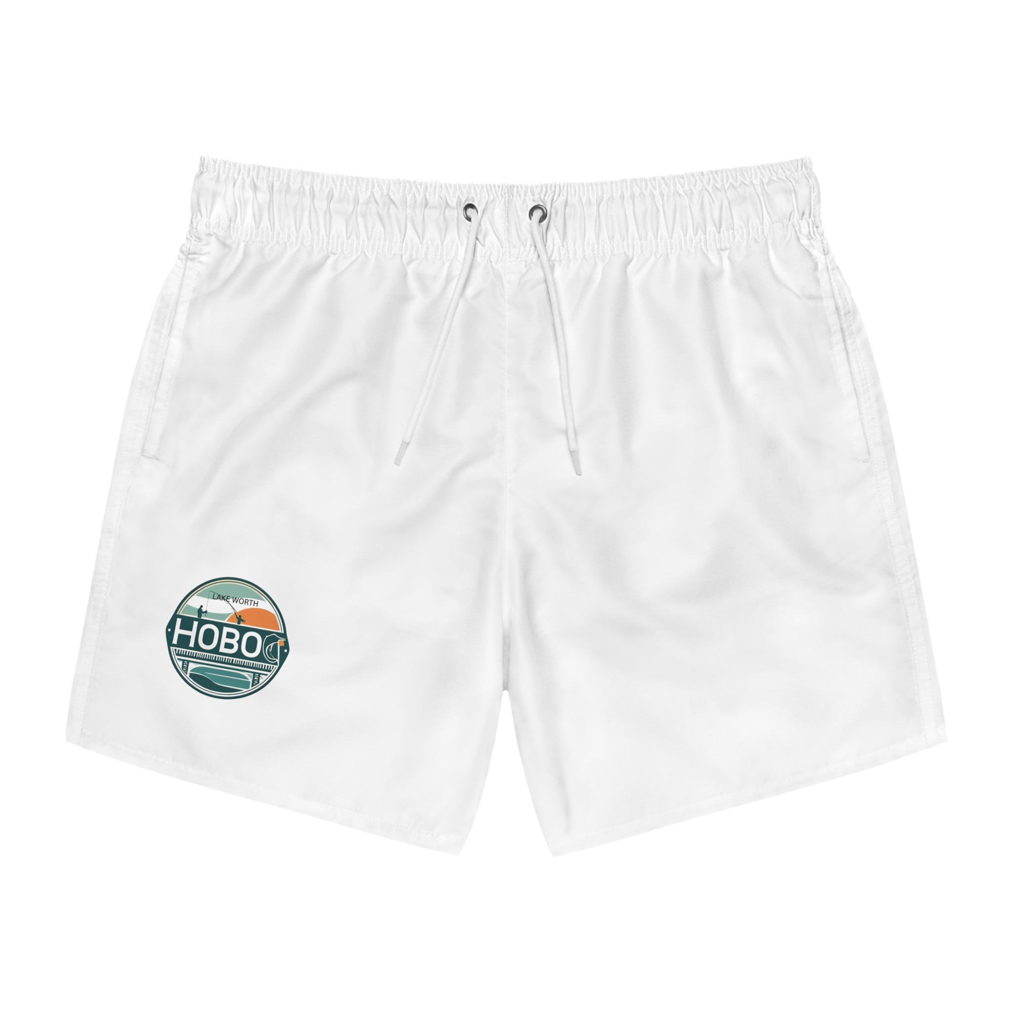 Retro Hobo Swim Trunks for Beach Days, Summer Vacation Gear, Lightweight Pool Shorts, Perfect for Surfing and Relaxing