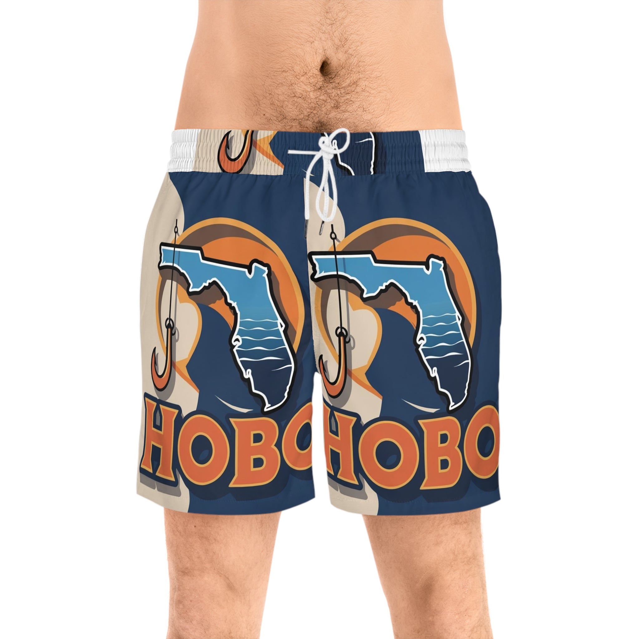 Florida Fishing Men's Swim Shorts, Summer Beachwear, Vacation Swim Trunks, Travel shorts, Outdoor Adventure Gear