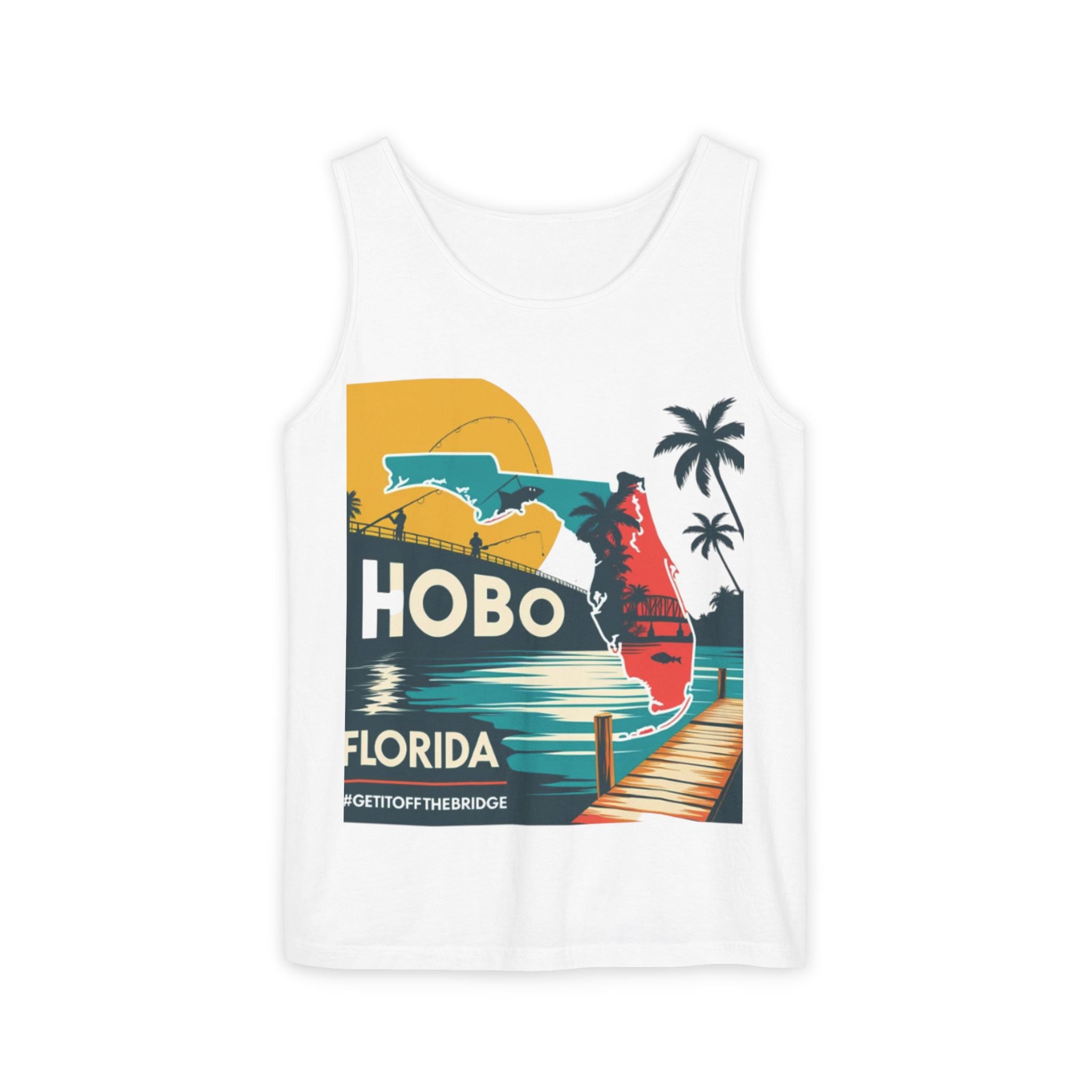 Hobo Florida Tank Top, Casual Summer Wear, Beach Vacation Style, Unisex Graphic Tee, Retro Florida Gift