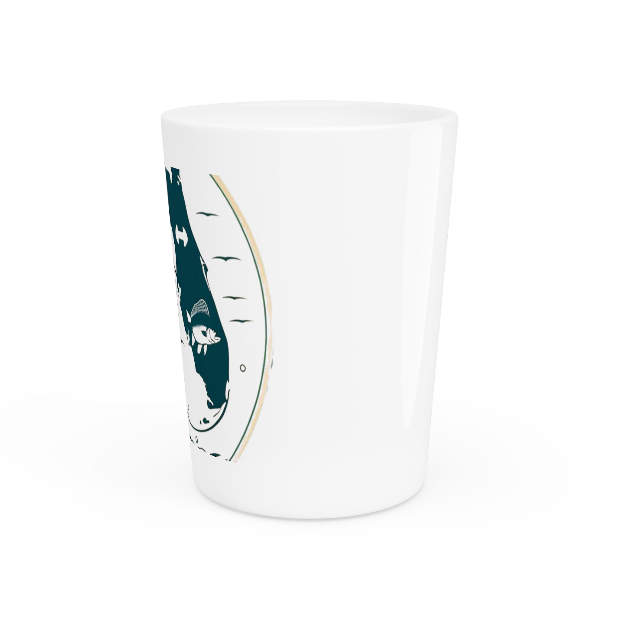 Hobo Fishing Shot Glass, Unique Gift for Fishermen, Collectible Drinkware, Outdoor Adventure Decor, Camping Supplies