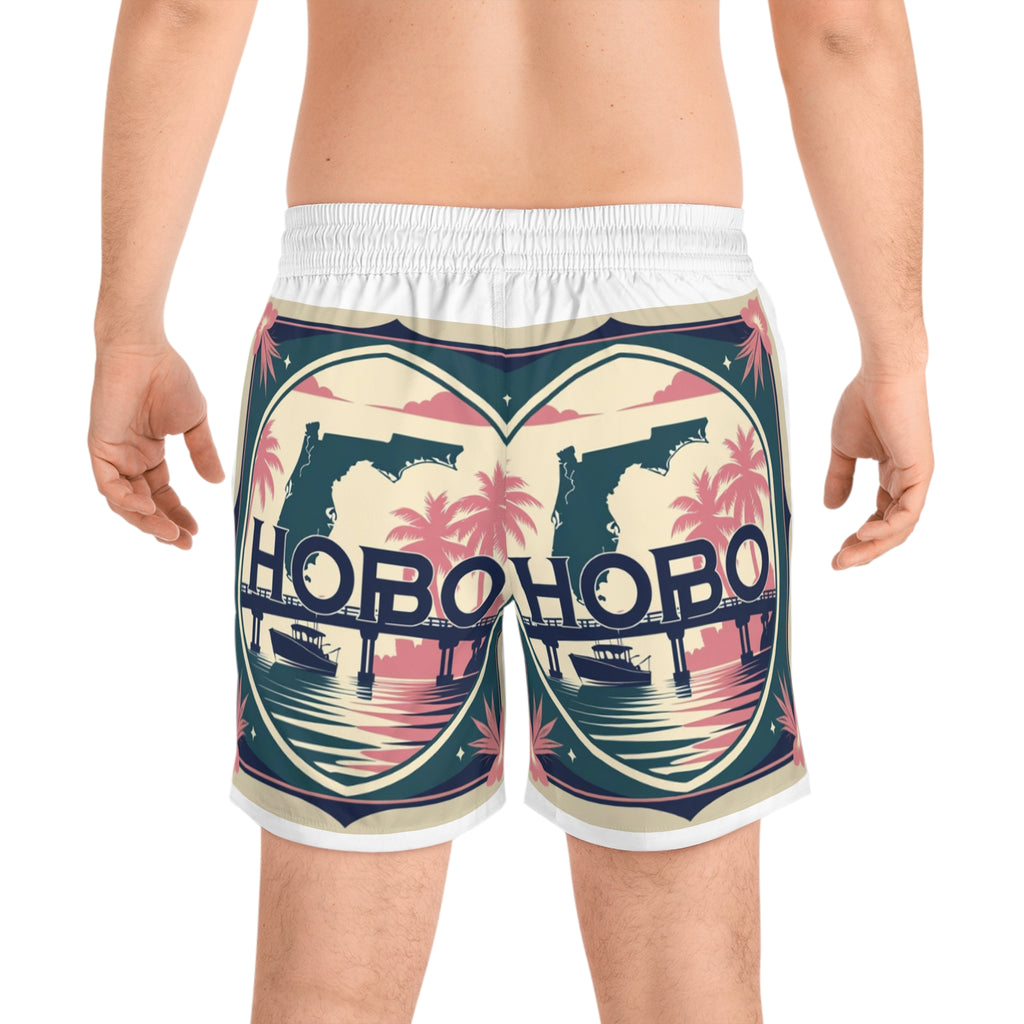 Tropical Swim Shorts, Beachwear for Men, Vacation Ready, Summer Essentials, Pool Party Attire, Florida-Inspired Shorts