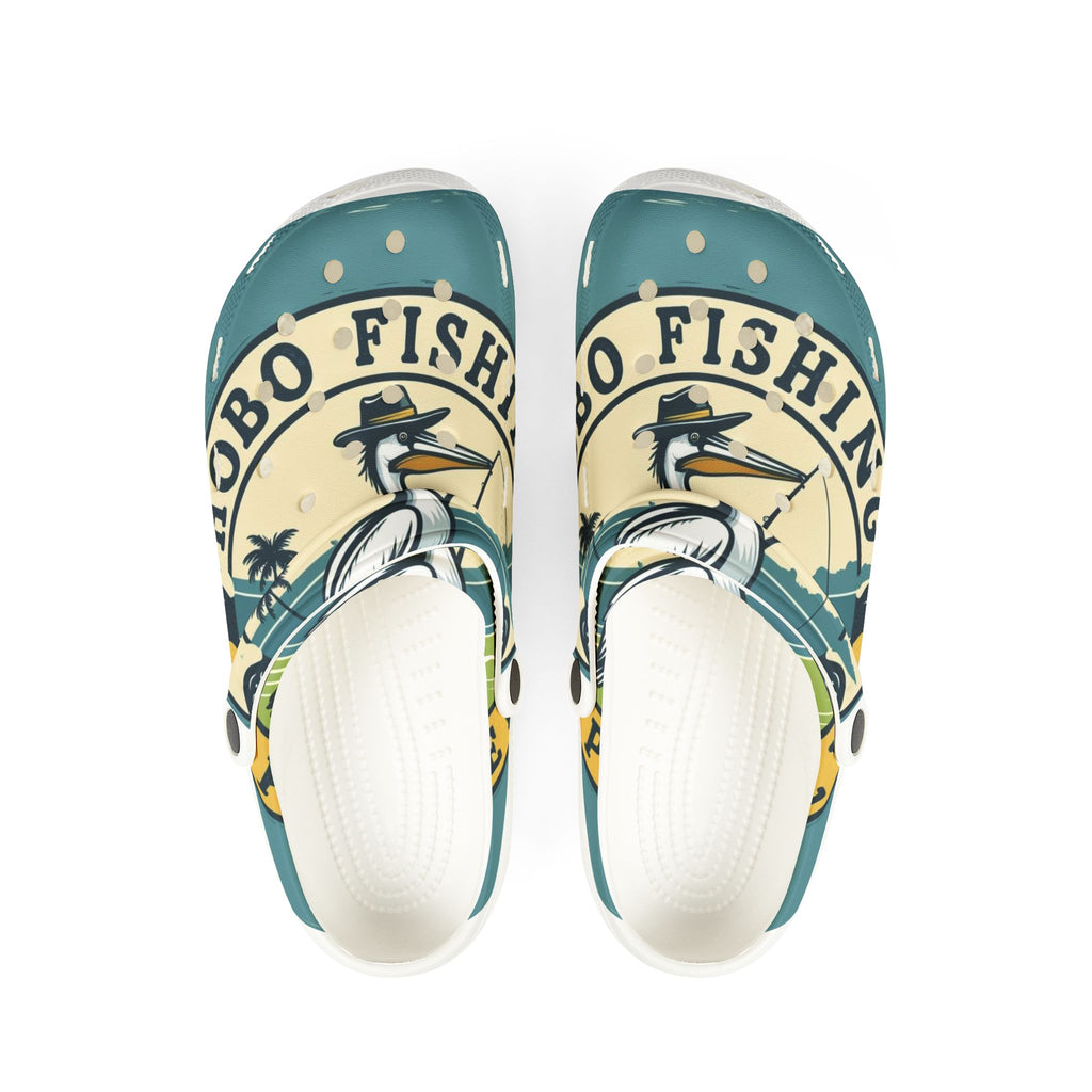Fishing-Themed EVA Foam Clogs for Outdoor Fun, Beachwear, Casual Footwear, Gift for Fishermen, Everyday Comfort Shoes