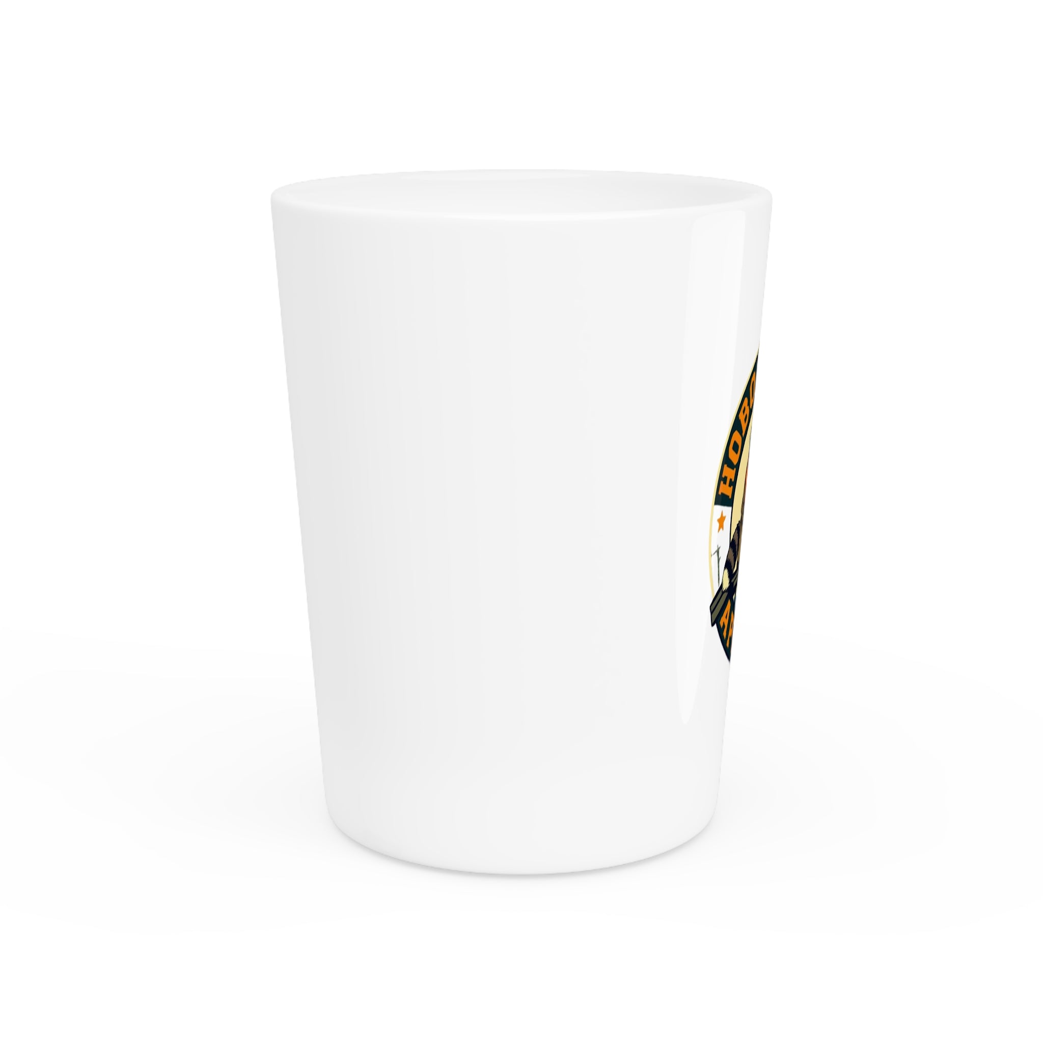 Hobo Fishing Shot Glass, Fun Fishing Gift, Outdoors Lover's Drinkware, Unique Barware, Rustic Adventure Decor