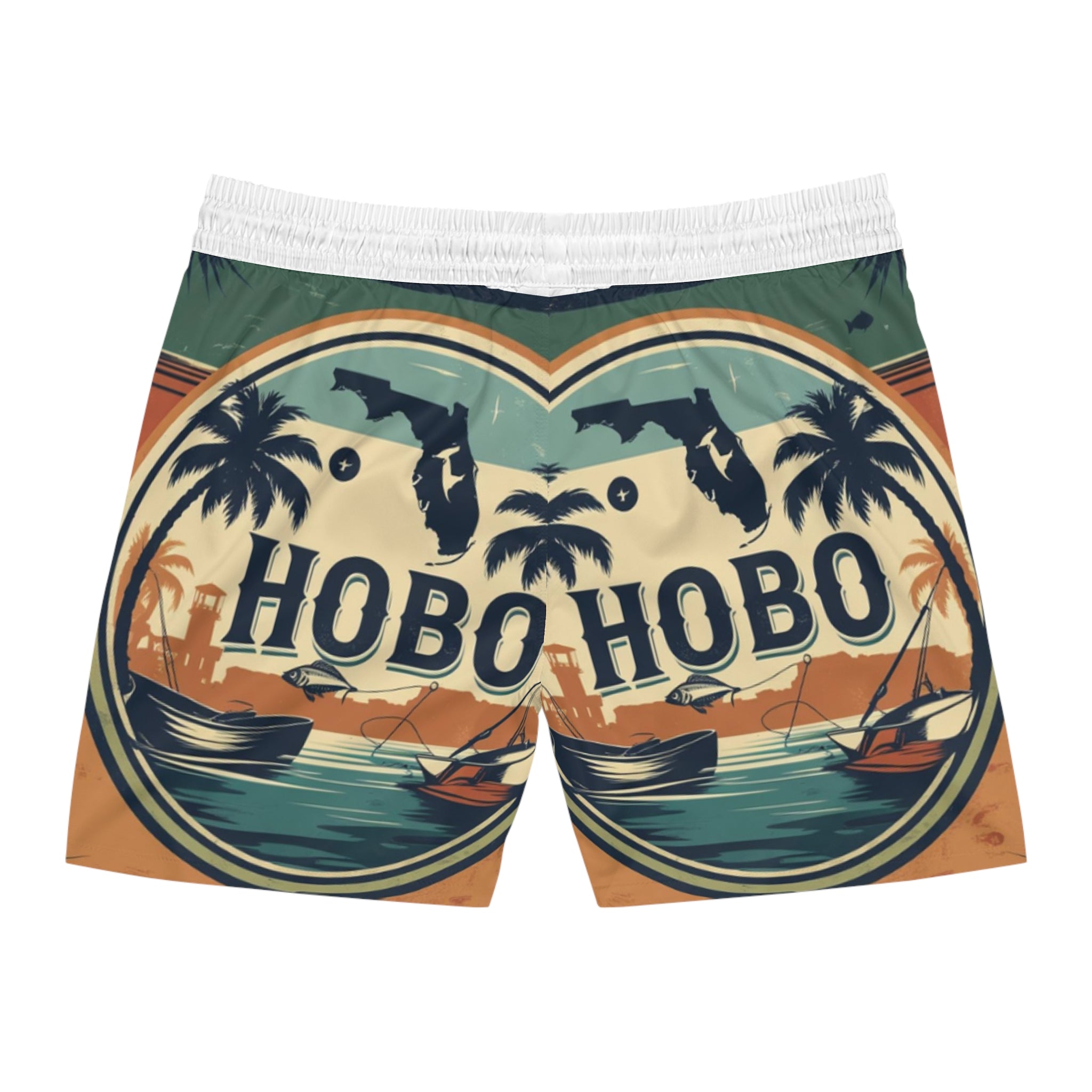 Men's Tropical Swim Shorts, Fun Beach Wear, Relaxing Summer Vibes, Perfect for Vacation, Stylish Swim Trunks