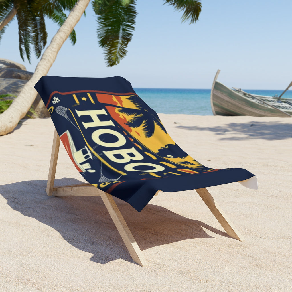Hobo Beach Towel, Fun Summer Accessory, Tropical Vibe for Beach Lovers, Travel Essential, Perfect for Pool Parties