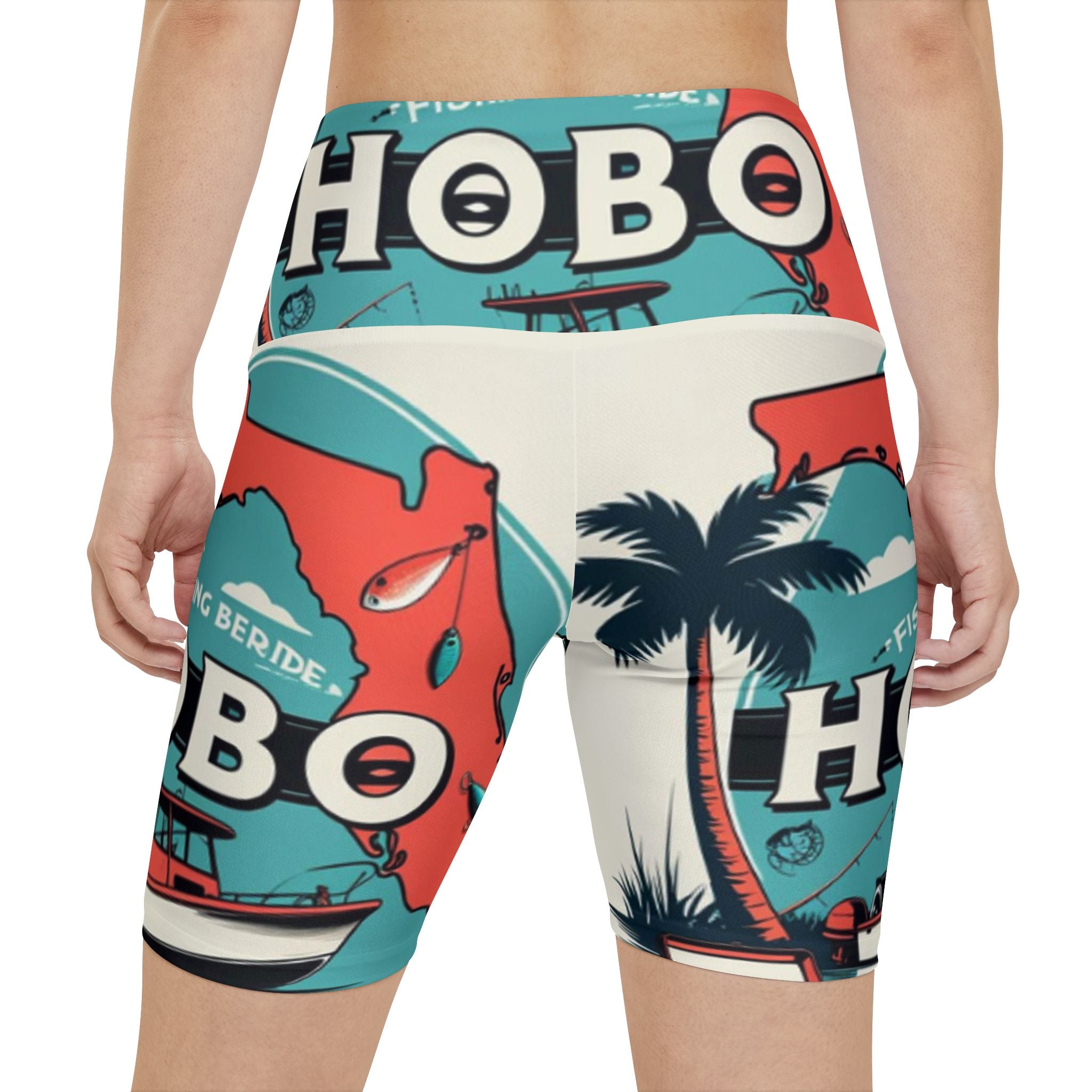 Colorful Women's Workout Shorts, Fishing Shorts, Activewear, Summer Gym Shorts, Beach Cycling Shorts, Travel Fitness Shorts